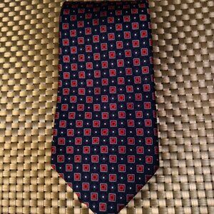 Daniel Cremieux Hand Tailored Silk Geometric Medallion Tie (0627)